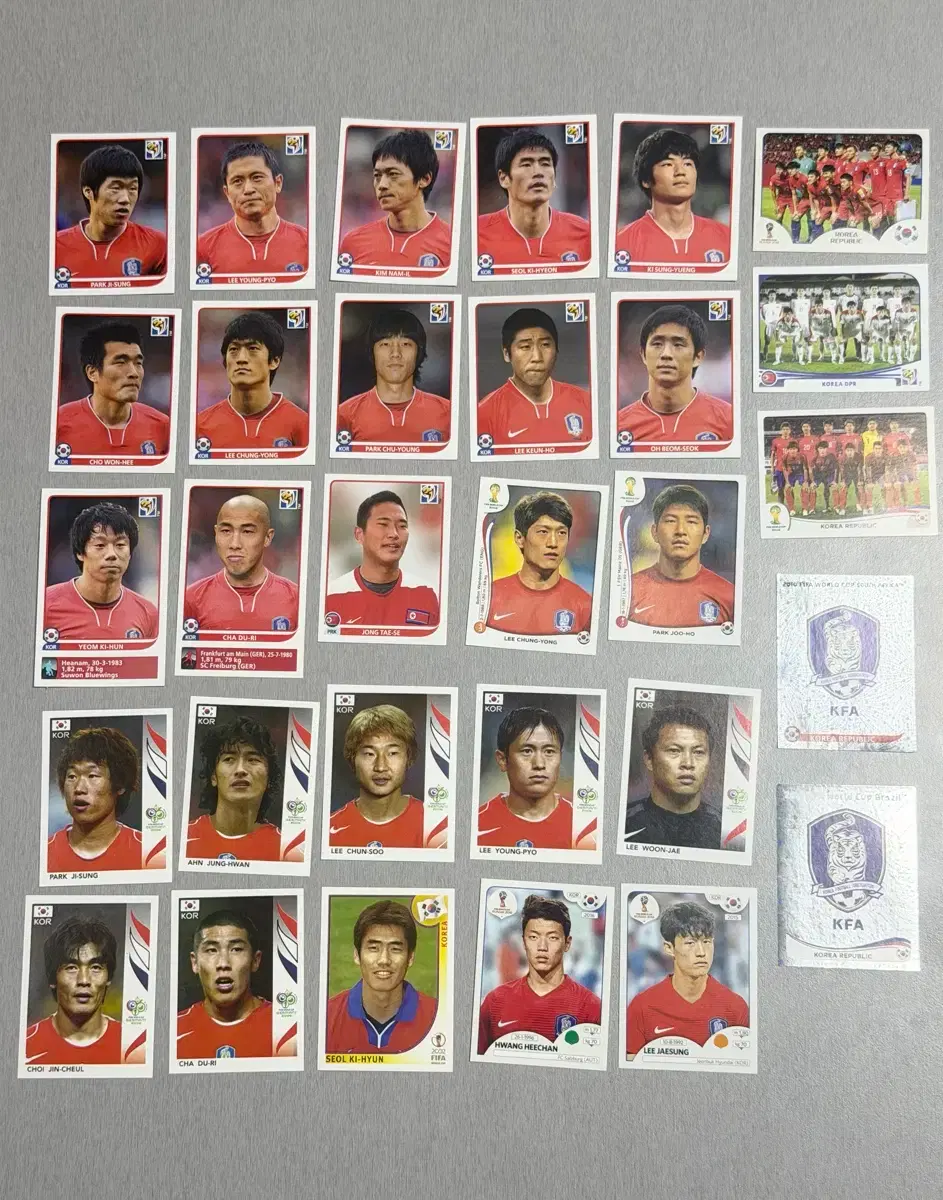 파니니 월드컵 대한민국 국가대표 축구 스티커카드