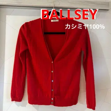 캐시미어 100% BALLSEY 레드 가디건 38 사이즈