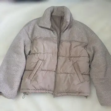 보아 다운 자켓 숏 기장 여성용 M 베이지