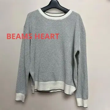 BEAMS HEART 도트 무늬 니트 얇은 소재