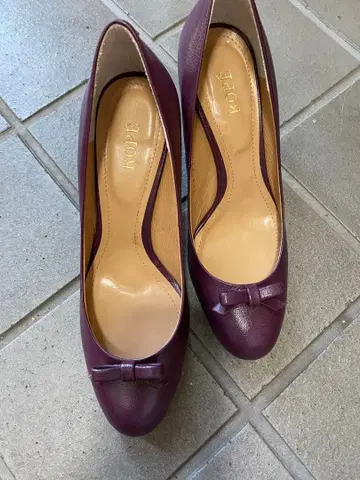 ROPE 하이힐 와인 레드