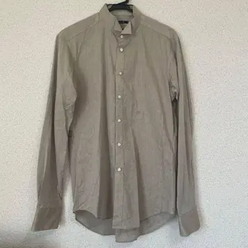 Vieux Paris 코튼 100% 윙카라 셔츠 베이지