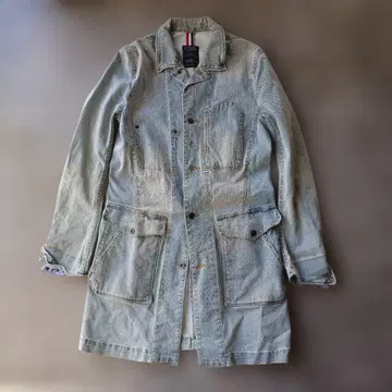 니콜 클럽 남성용 데님 트렌치코트 48