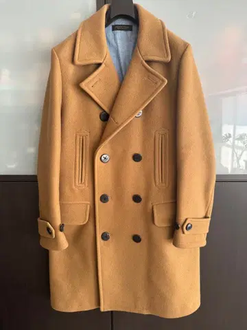 MR.GENTLEMAN 카멜 더블 브레스트 코트