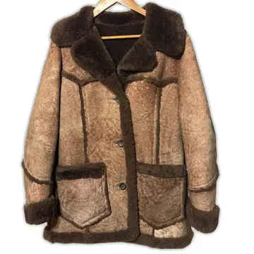 70s USA 빈티지 리얼 무스탕 런치 코트