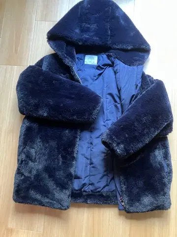 ZARA 보아 코트 다크 네이비