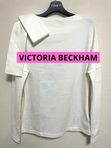 고급 빅토리아 베컴 리본 티셔츠 화이트 긴팔 가을/겨울 니트