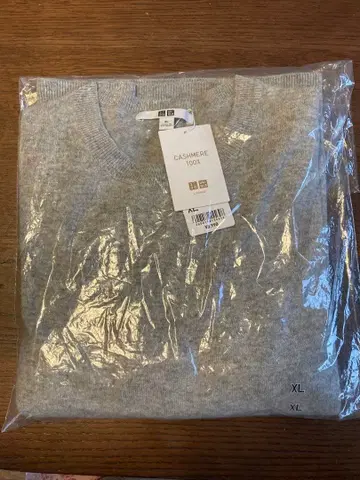 유니클로, 그레이 캐시미어 크루넥 스웨터 XL