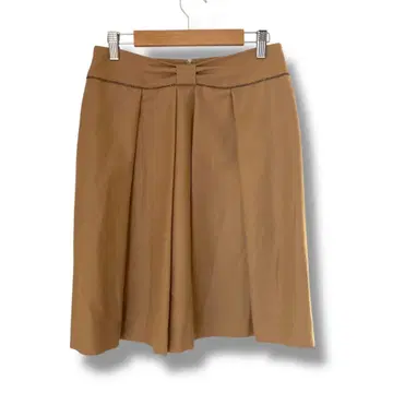 ILC 플리츠 스커트 사이즈 38 베이지 M 사이즈 무릎 기장 여성용