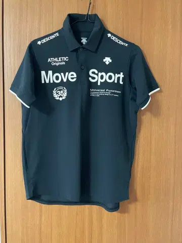 DESCENTE Move Sport 피케 셔츠 블랙