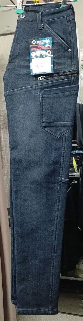 방풍 보온 속기모 스트레치 데님 팬츠 S 미사용품