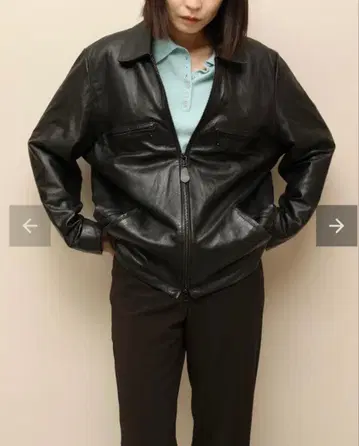 European labelsoft leather zip-up jacket