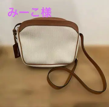 화이트/브라운 숄더백