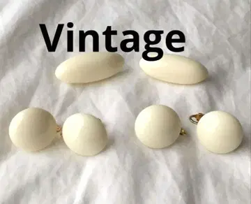 빈티지 아이보리 컬러 귀찌 묶음 판매 레트로 카보숑