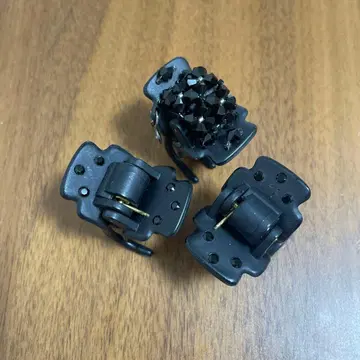 컴플렉스 비즈 헤어 클립 블랙 3개 세트