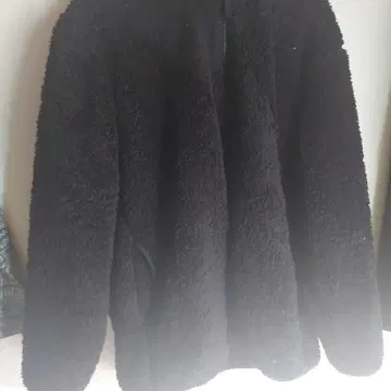 블랙 보아 플리스 자켓