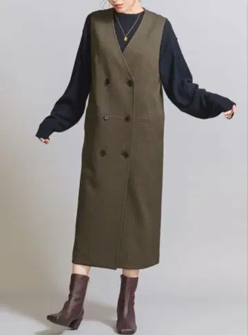 BEAUTY&YOUTH 헤링본 오버롤 스커트 & 베스트 2WAY