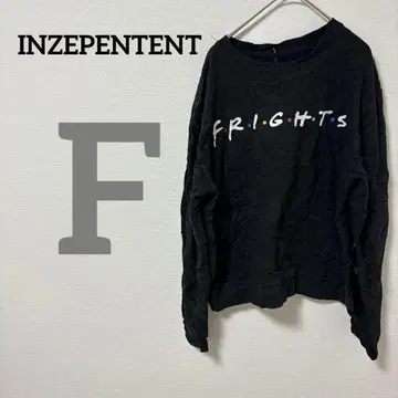 INZEPENTENT [ F ] FRIGHTS 블랙 맨투맨 트레이닝복