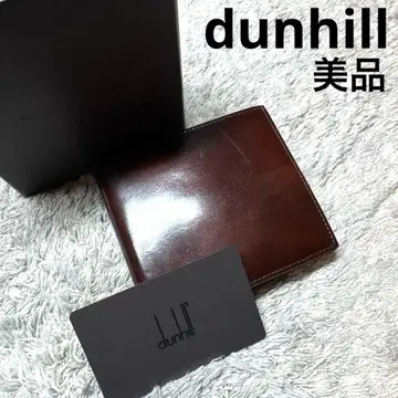 [ 새상품급 ] dunhill 던힐 접이식 지갑 천연 가죽 브라운