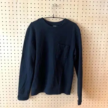 APC 네이비 긴팔 트레이닝복 S 가슴 포켓 부착