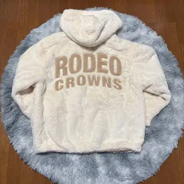 로데오 크라운 후드 부착 퍼 블루종 F