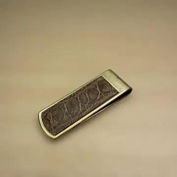 가죽 크로커다일 패턴 머니클립