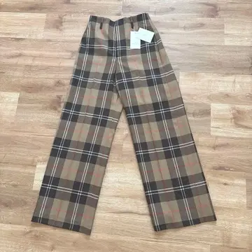 새상품 UNITED ARROWS 체크 무늬 와이드 팬츠