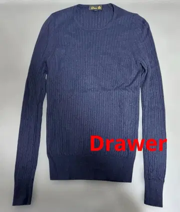 드로어 18G 캐시미어 실크 리브 니트 스웨터 1