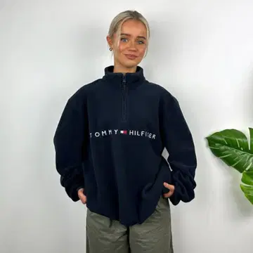 TOMMY HILFIGER 네이비 플리스 자켓 XL
