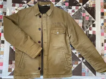 BEN DAVIS 카키 밀리터리 자켓 플리스 안감 부착