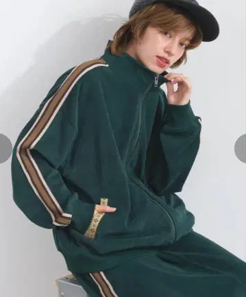 limeinc 라임인크 코듀로이 사이드 라인 지퍼 블루종