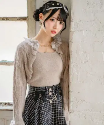 ROJITA 볼레로 니트 앙상블 핑크