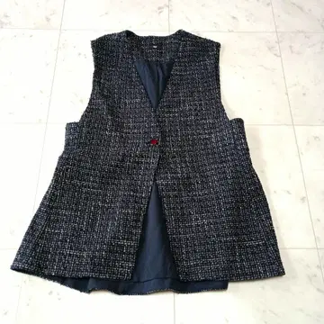 PLST 플라스테 트위드 베스트 M