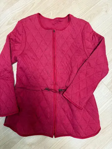 NONNON 퀼팅 자켓 빨간색 M