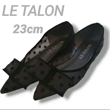 [ 새상품급 ] LE TALON 도트 무늬 플랫슈즈 23cm