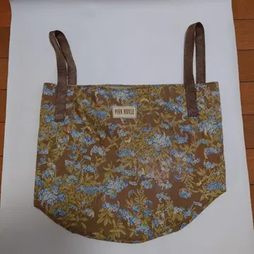 핑크하우스  플라워 토트 브라운 퀼팅