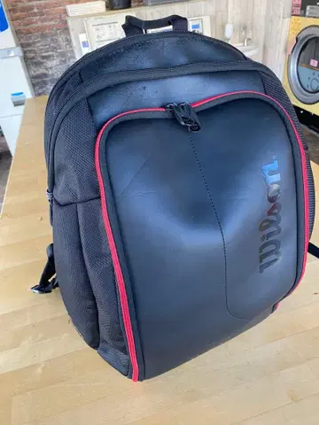 Wilson 테니스 라켓백 블랙/레드 페더러 사양