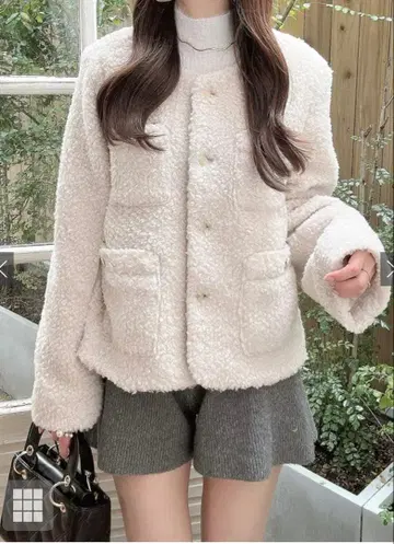 GRL 노카라 라메 보아 자켓[fo2084]