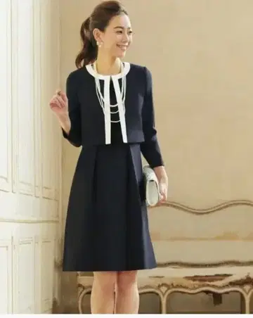 RUIRUE BOUTIQUE 바이컬러 앙상블 세트 S 졸업 입학