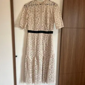 CELFORD 아이보리 케미컬 레이스 원피스 36