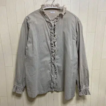 이치 코튼 린넨 프릴 셔츠