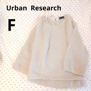 [] Urban Research 백리본 니트 핑크 모헤어