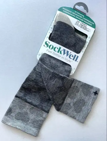 SockWell 소크웰 압박 하이 삭스 여성용 S~M 하트 무늬