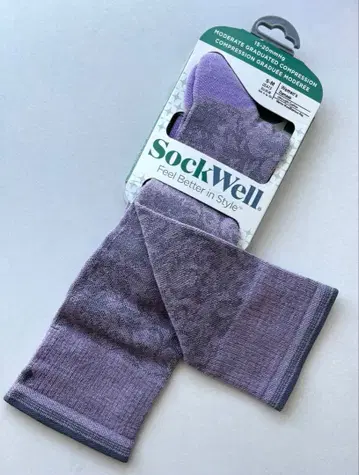 SockWell 소크웰 압박 하이 삭스 여성용 S~M 다마스크 무늬