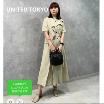UNITEDTOKYO 2022 커브 데코레이션 원피스 베이지