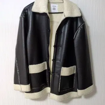 jouetie 페이크 무스탕 차이나 자켓 가죽