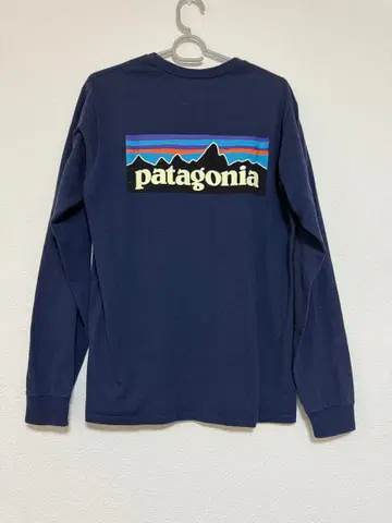 patagonia 네이비 스테디셀러 로고 LOGO 긴팔 T셔츠 XS