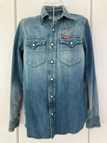 새상품급 HYSTERIC GLAMOUR HYS 데님 긴팔 셔츠 S