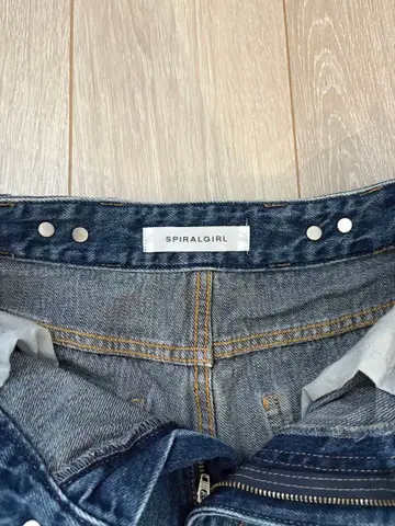 SPIRALGIRL 2WAY 카고 오버다이 데님