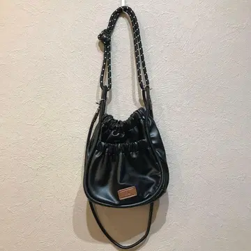 CPCM FUKAs 기획 PU 파라코드 개더 미니 숄더백 블랙